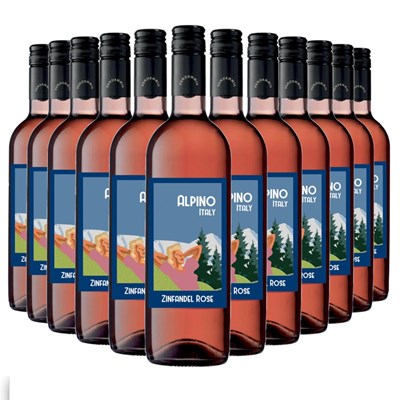 Case of 12 Alpino Pink Zinfandel Rose Wine